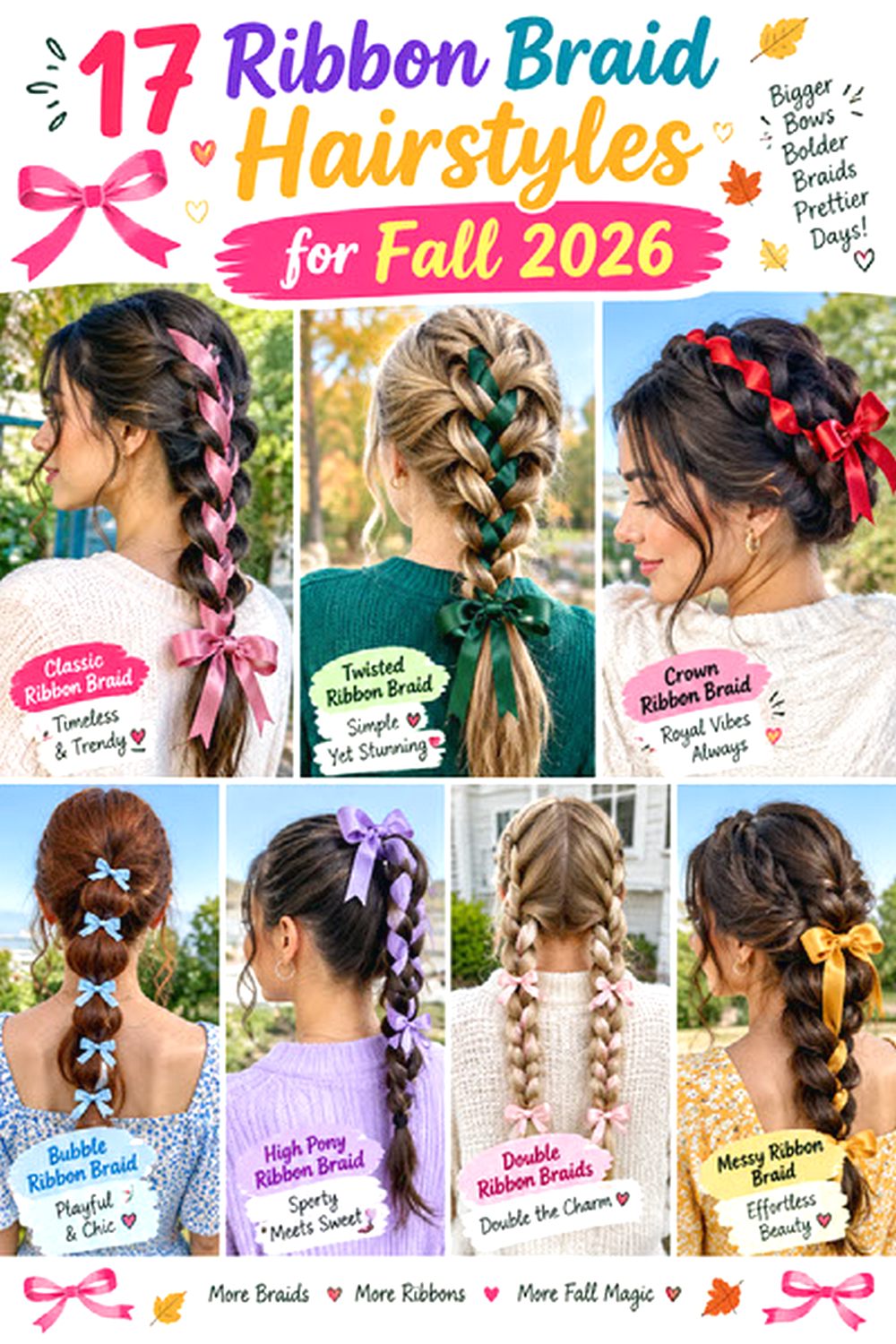 Ribbon Braid Hairstyles for Fall