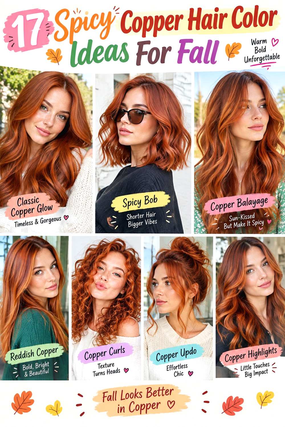 Spicy Copper Hair Color Ideas For Fall