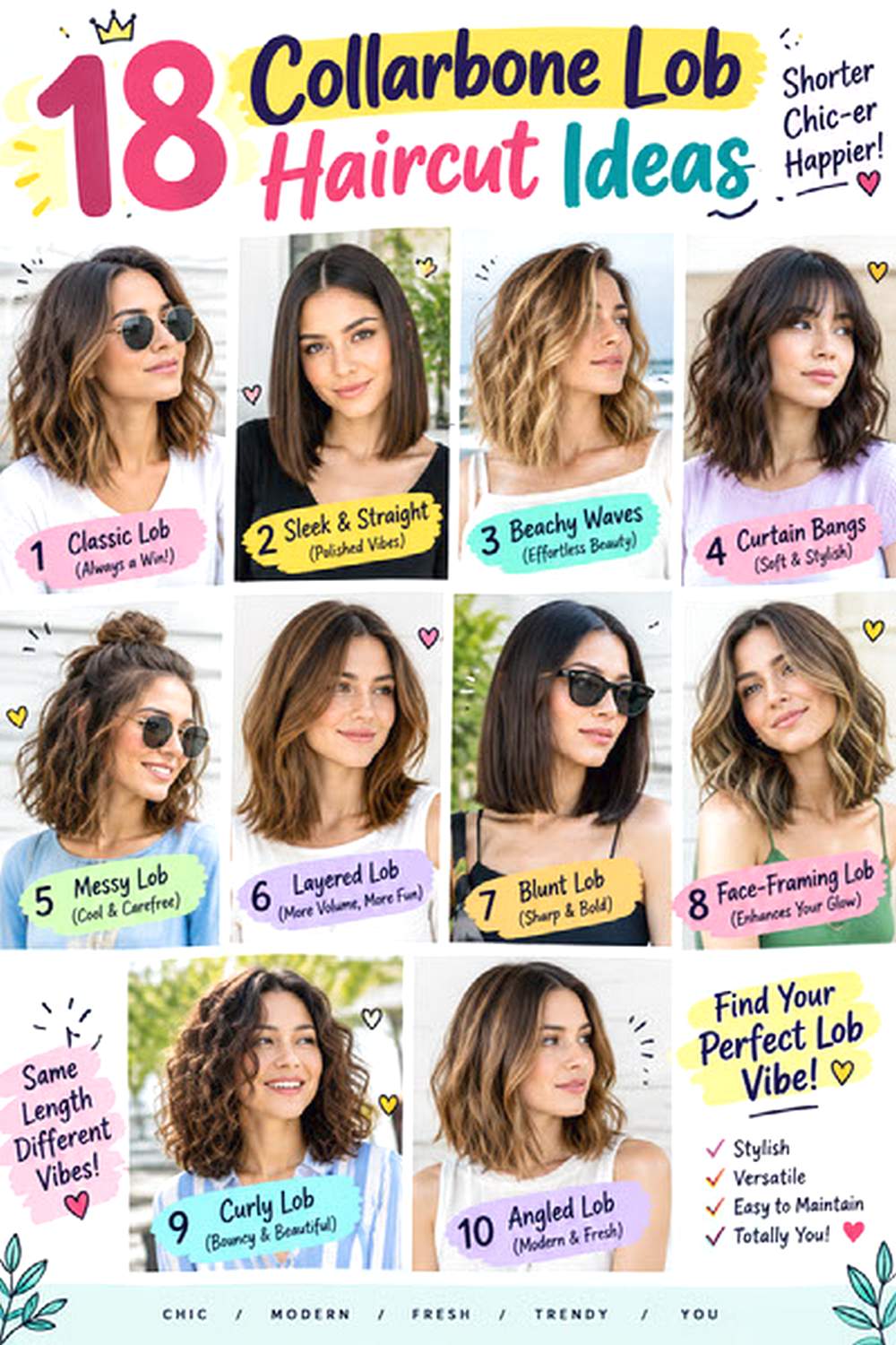 Collarbone Lob Haircut Ideas