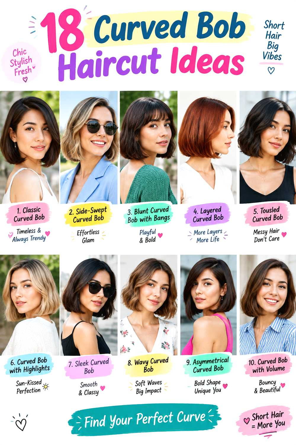 Curved Bob Haircut Ideas