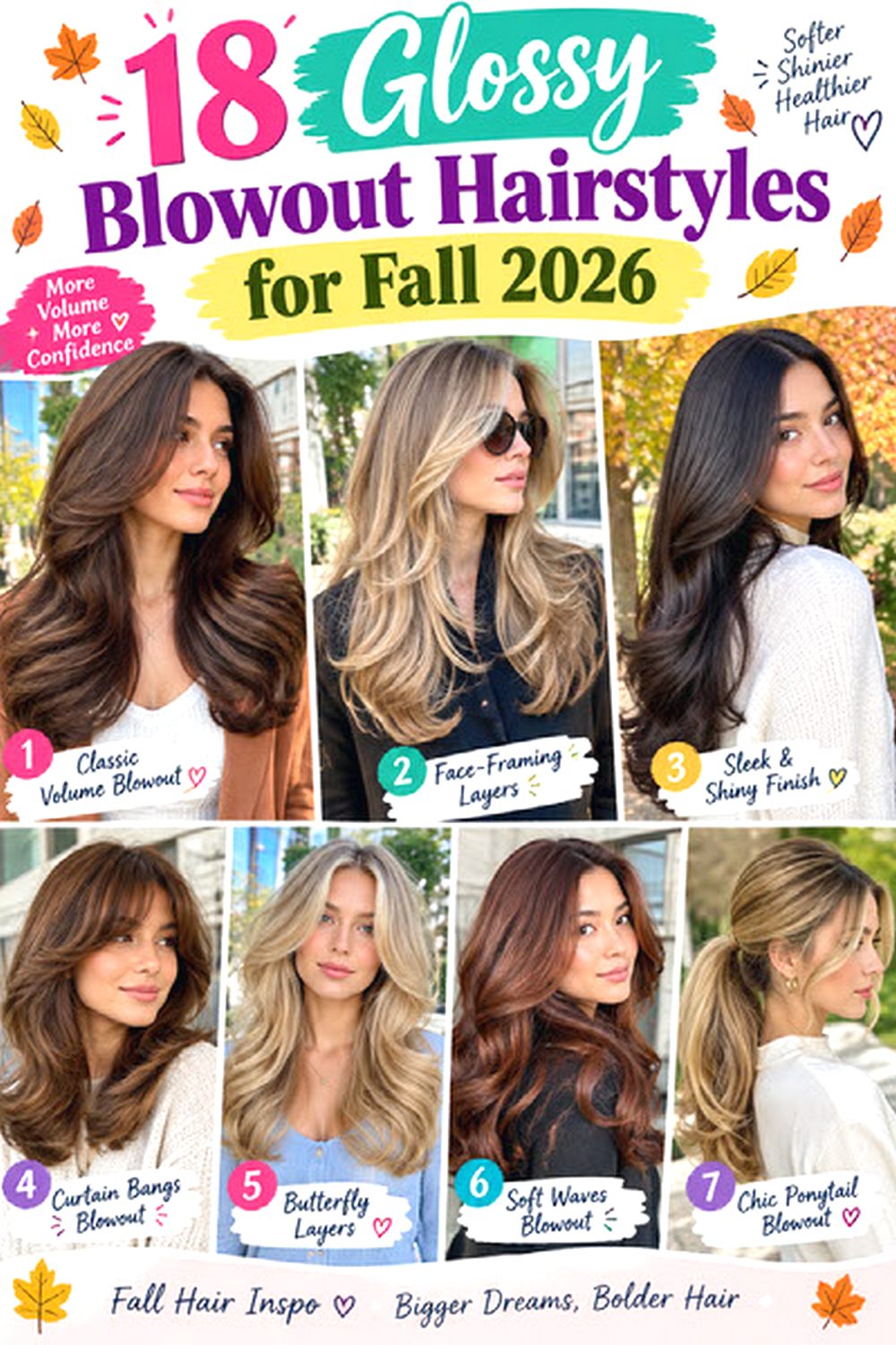 Glossy Blowout Hairstyles for Fall