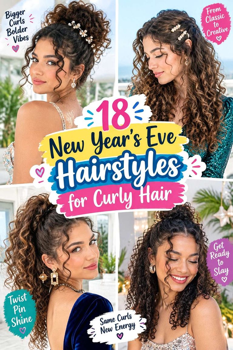 New Year’s Eve Hairstyles for Curly Hair
