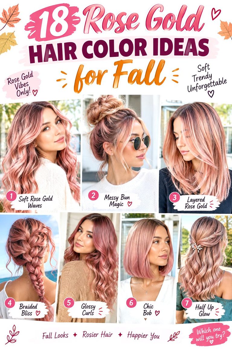 Rose Gold Hair Color Ideas for Fall