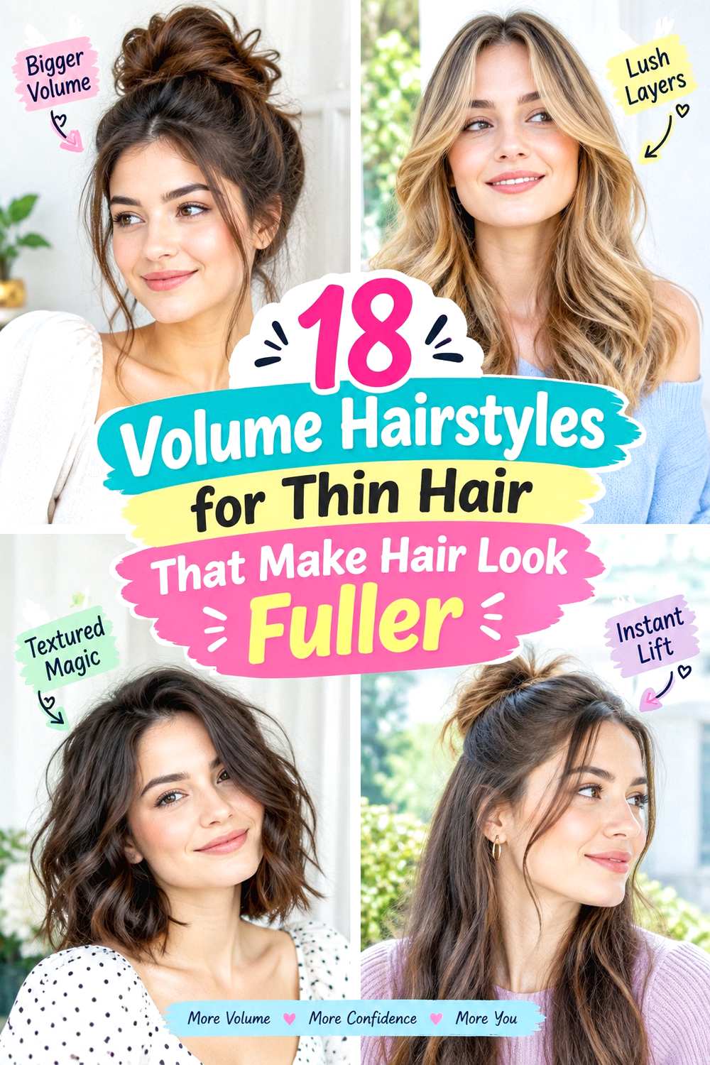 Volume Hairstyles for Thin Hair That Make Hair Look Fuller