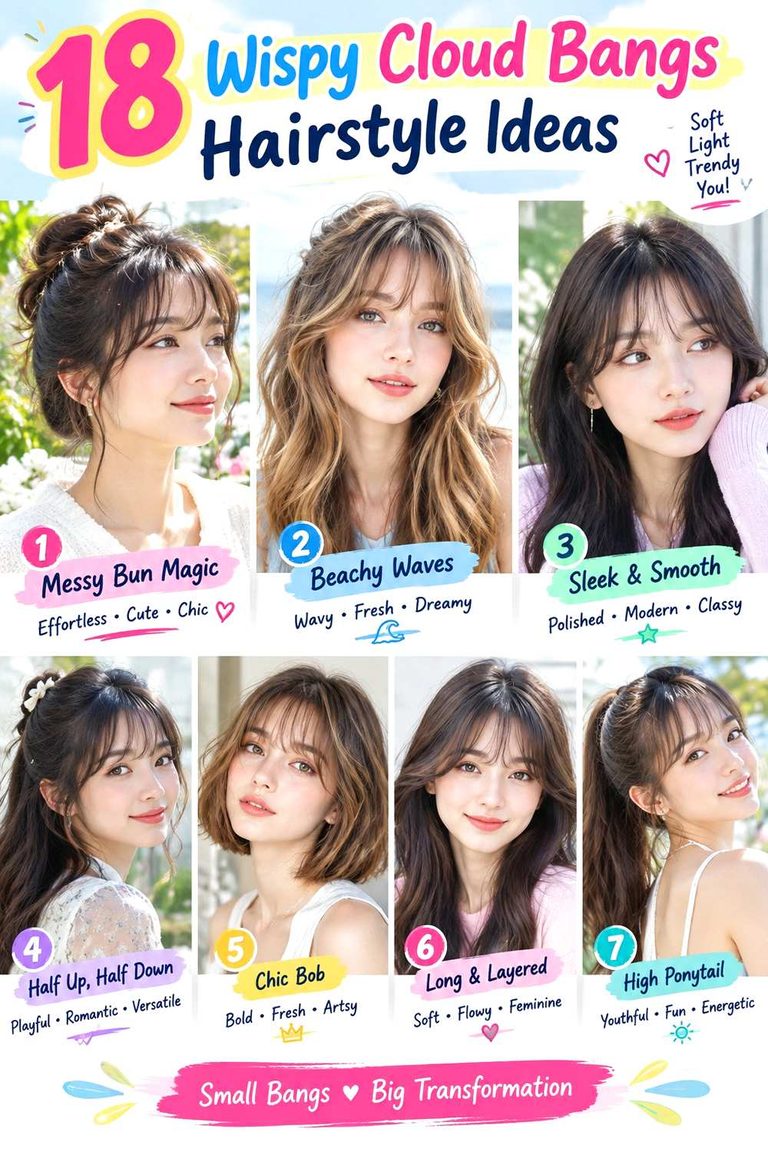 Wispy Cloud Bangs Hairstyle Ideas