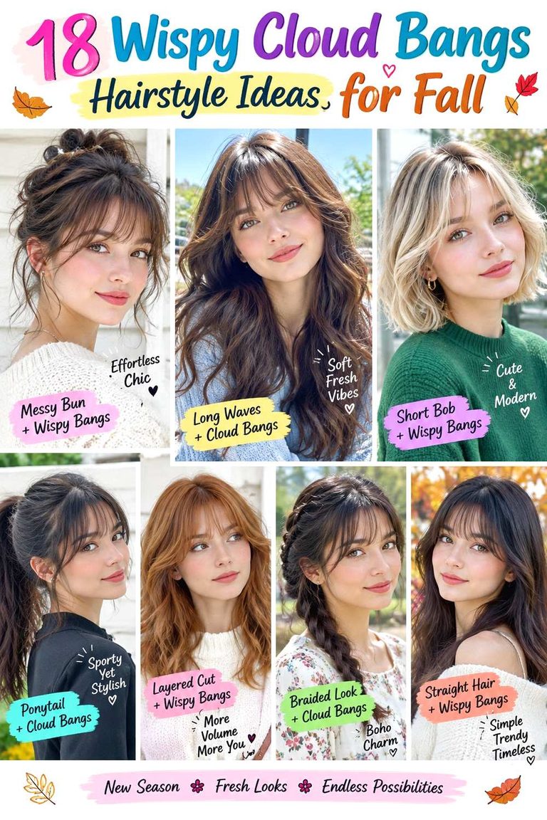 Wispy Cloud Bangs Hairstyle Ideas for Fall ()