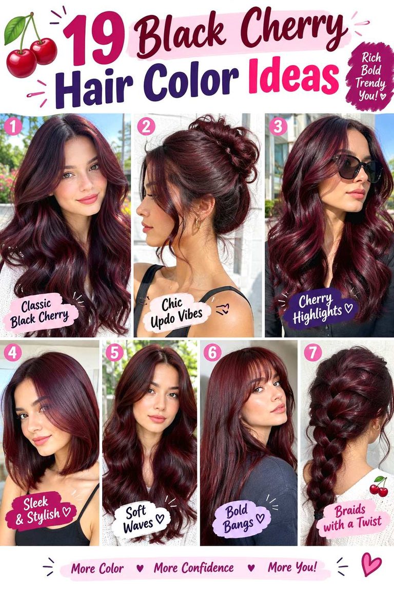 Black Cherry Hair Color Ideas ()