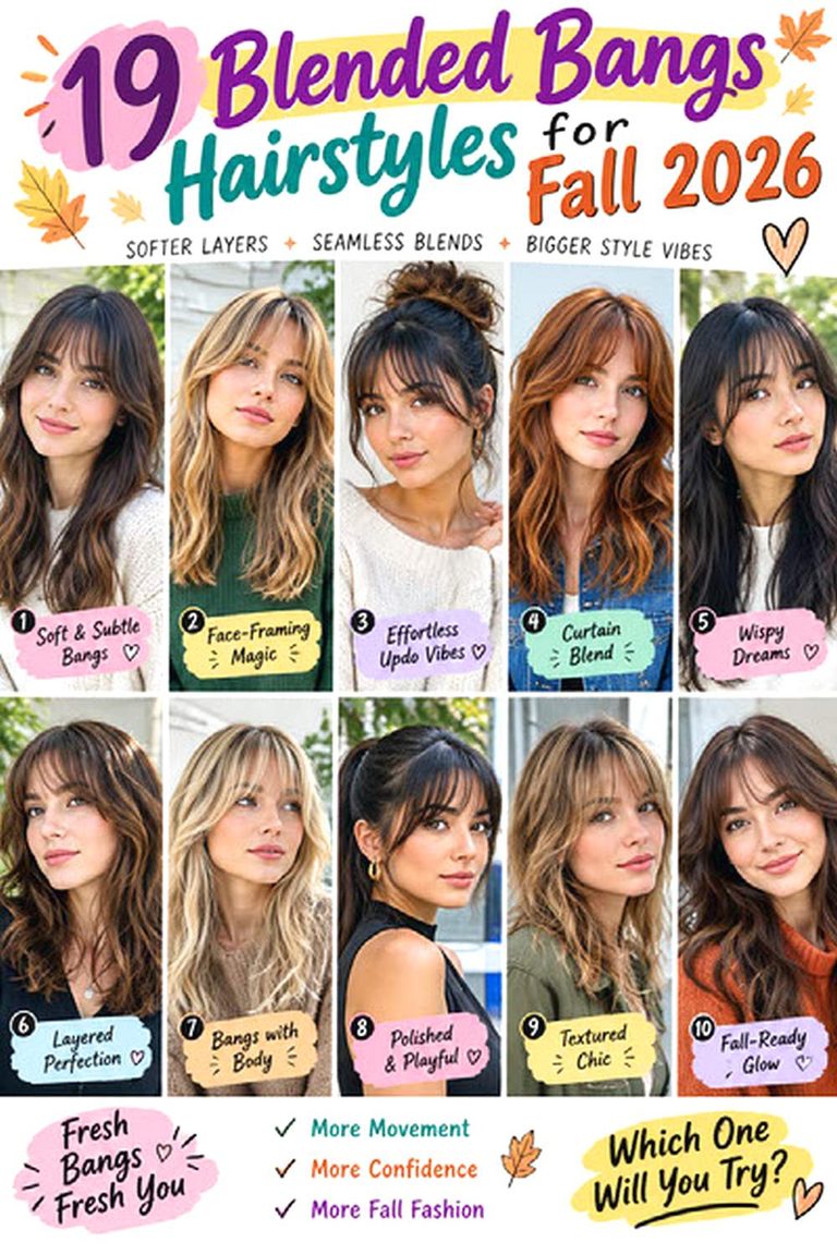 Blended Bangs Hairstyles for Fall