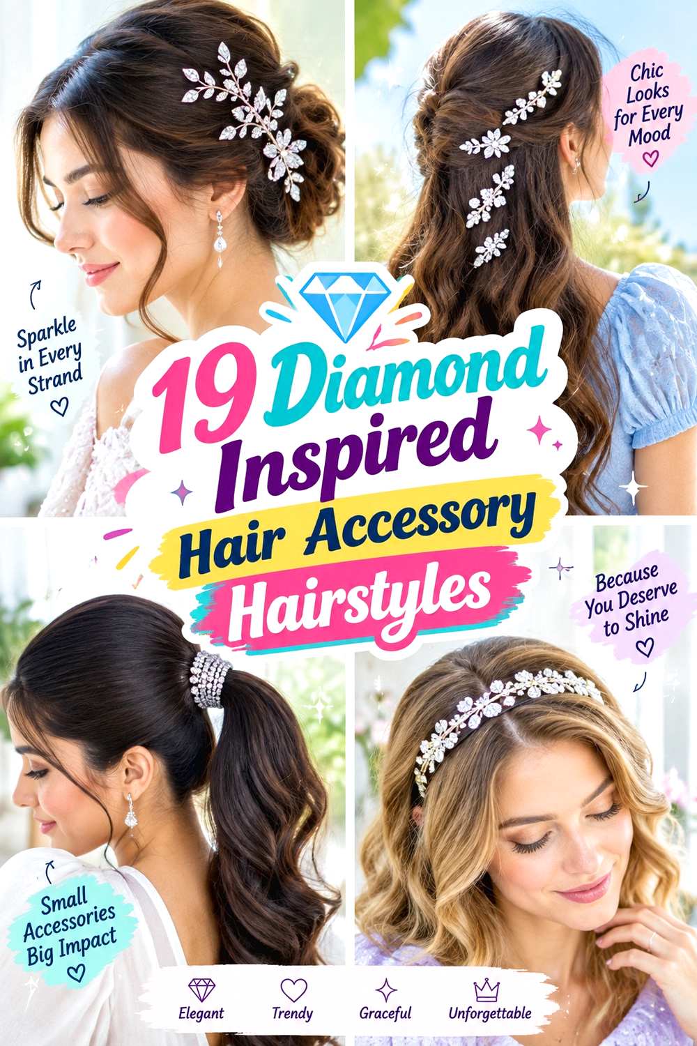 Diamond Inspired Hair Accessory Hairstyles