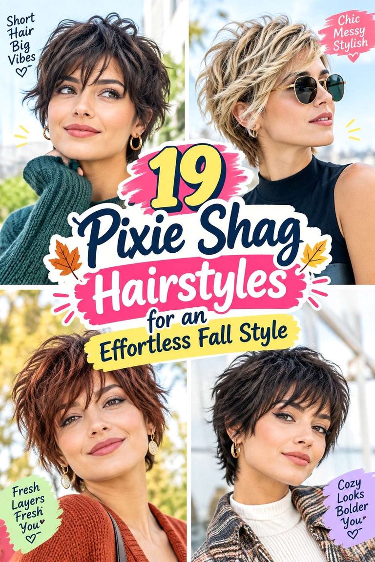Pixie Shag Hairstyles for an Effortless Fall Style