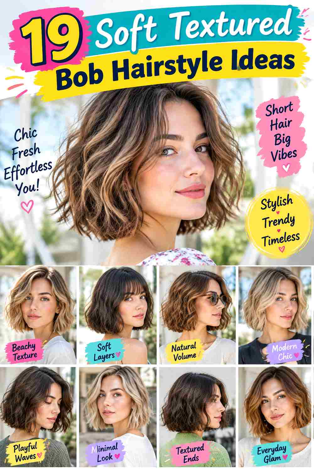 Soft Textured Bob Hairstyle Ideas
