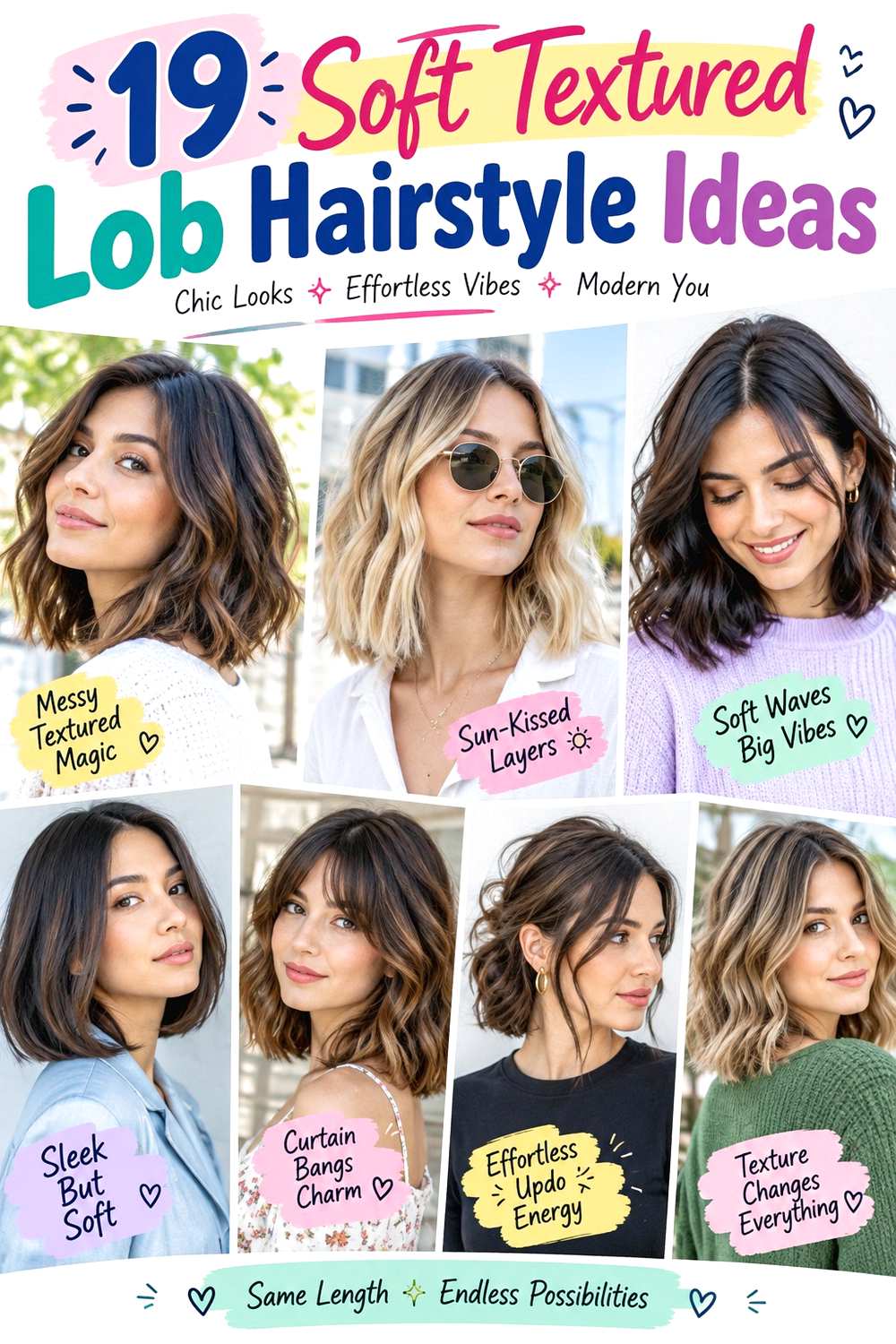 Soft Textured Lob Hairstyle Ideas