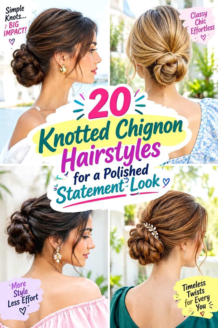 Knotted Chignon Hairstyles for a Polished Statement Look