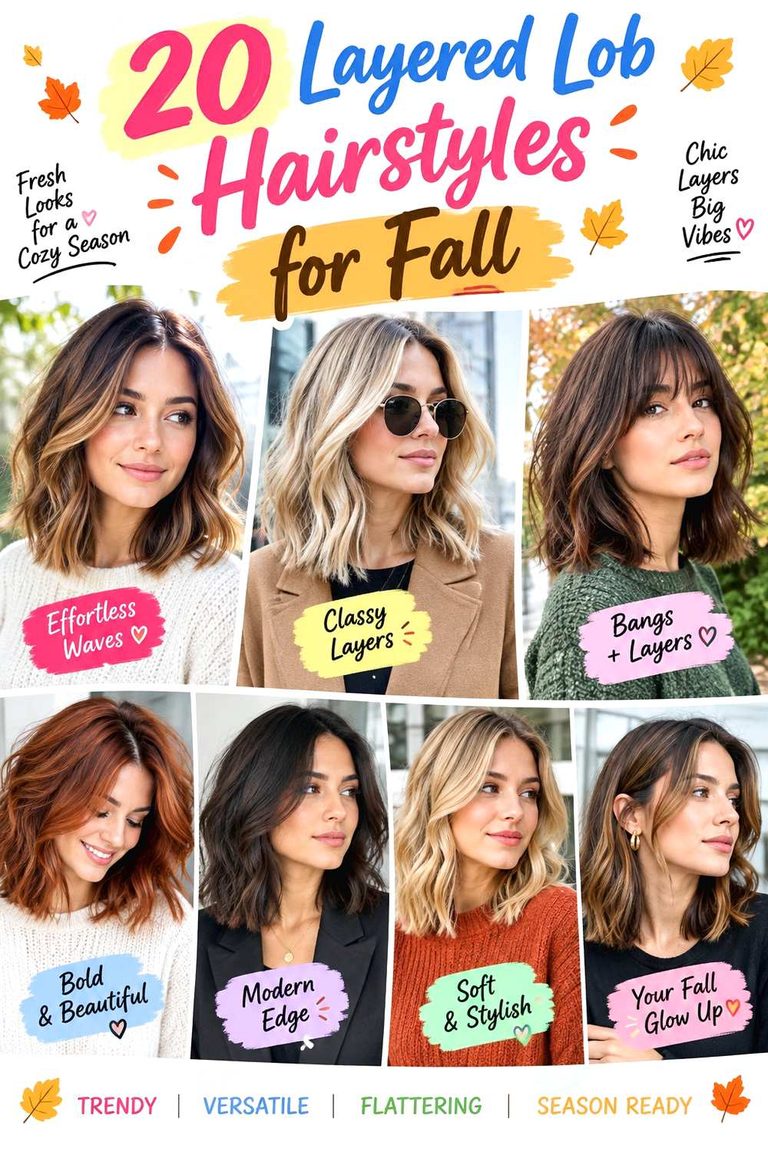 Layered Lob Hairstyles for Fall