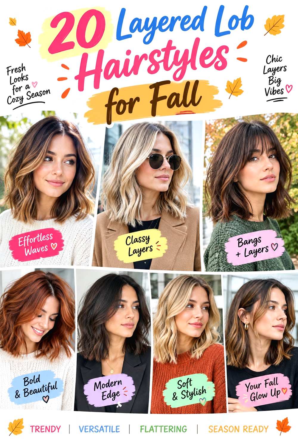 Layered Lob Hairstyles for Fall