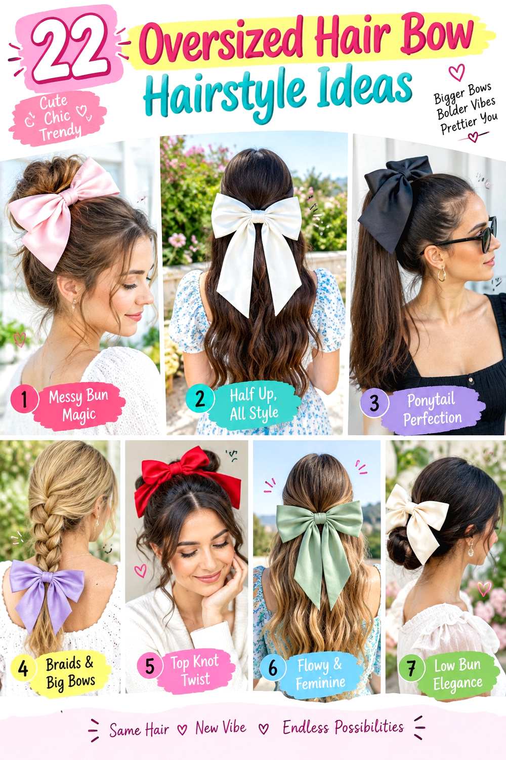 Oversized Hair Bow Hairstyle Ideas