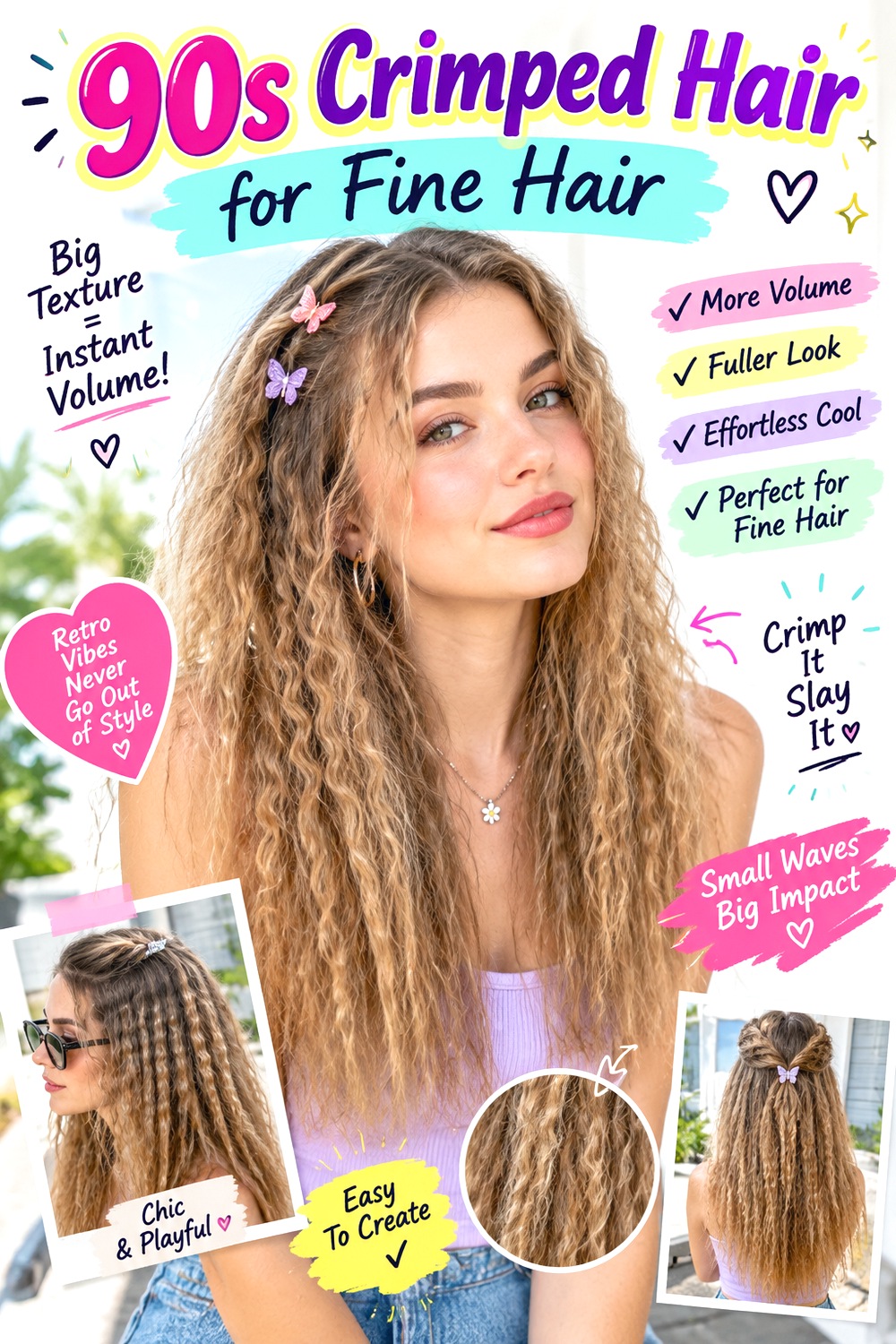 s Crimped Hair for Fine Hair hairstyle