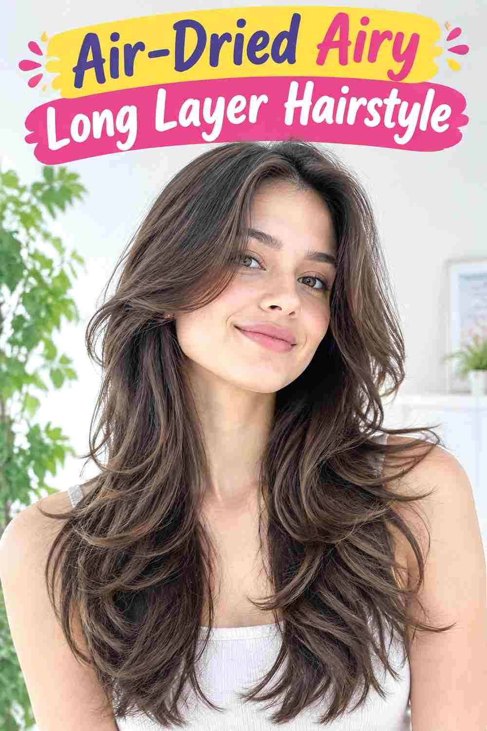 Air-Dried Airy Long Layer Hairstyle