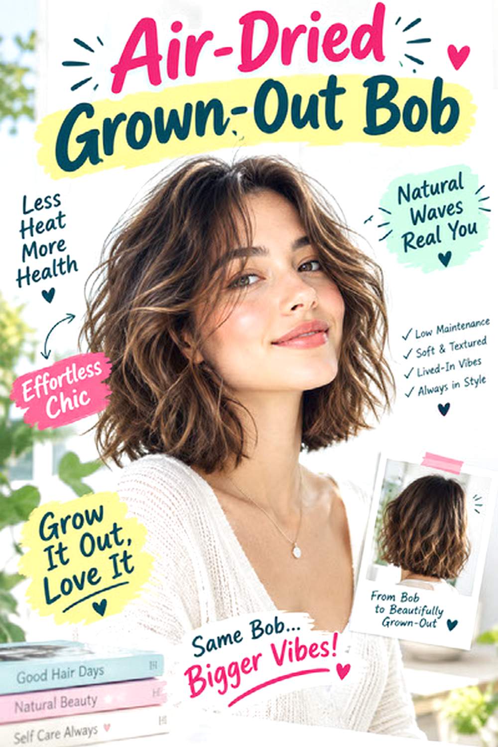 Air-Dried Grown-Out Bob