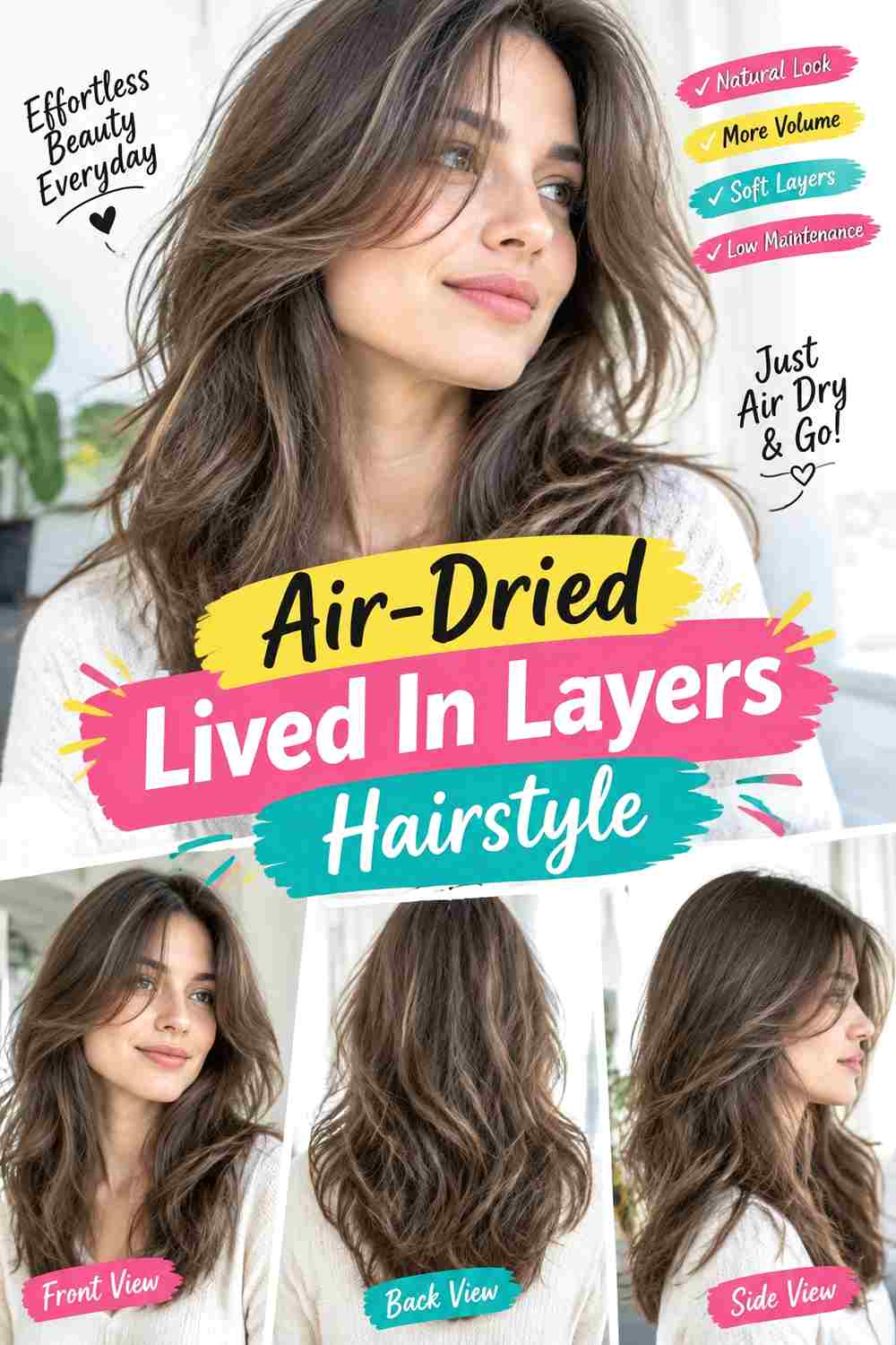 Air-Dried Lived In Layers Hairstyle