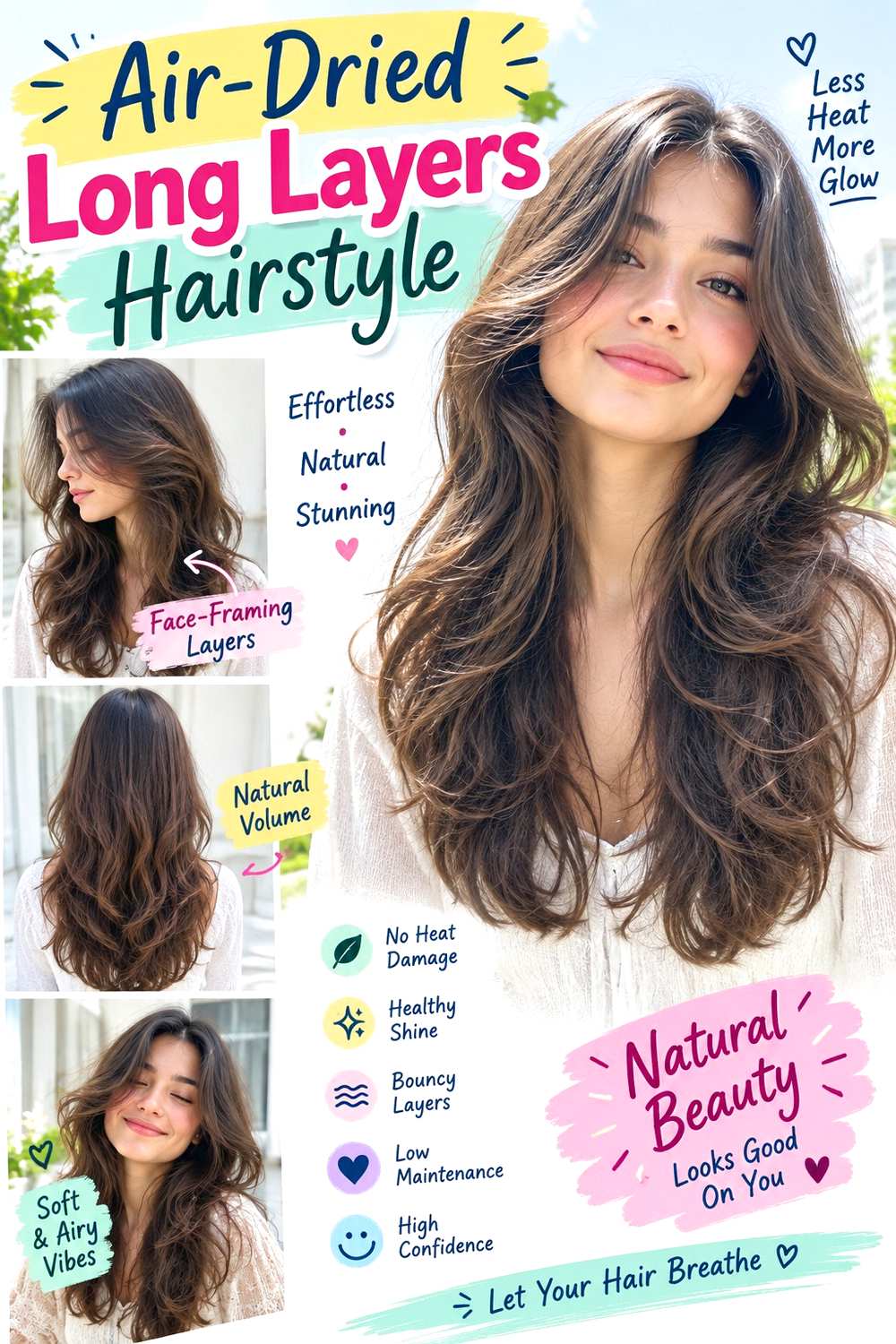 Air-Dried Long Layers Hairstyle