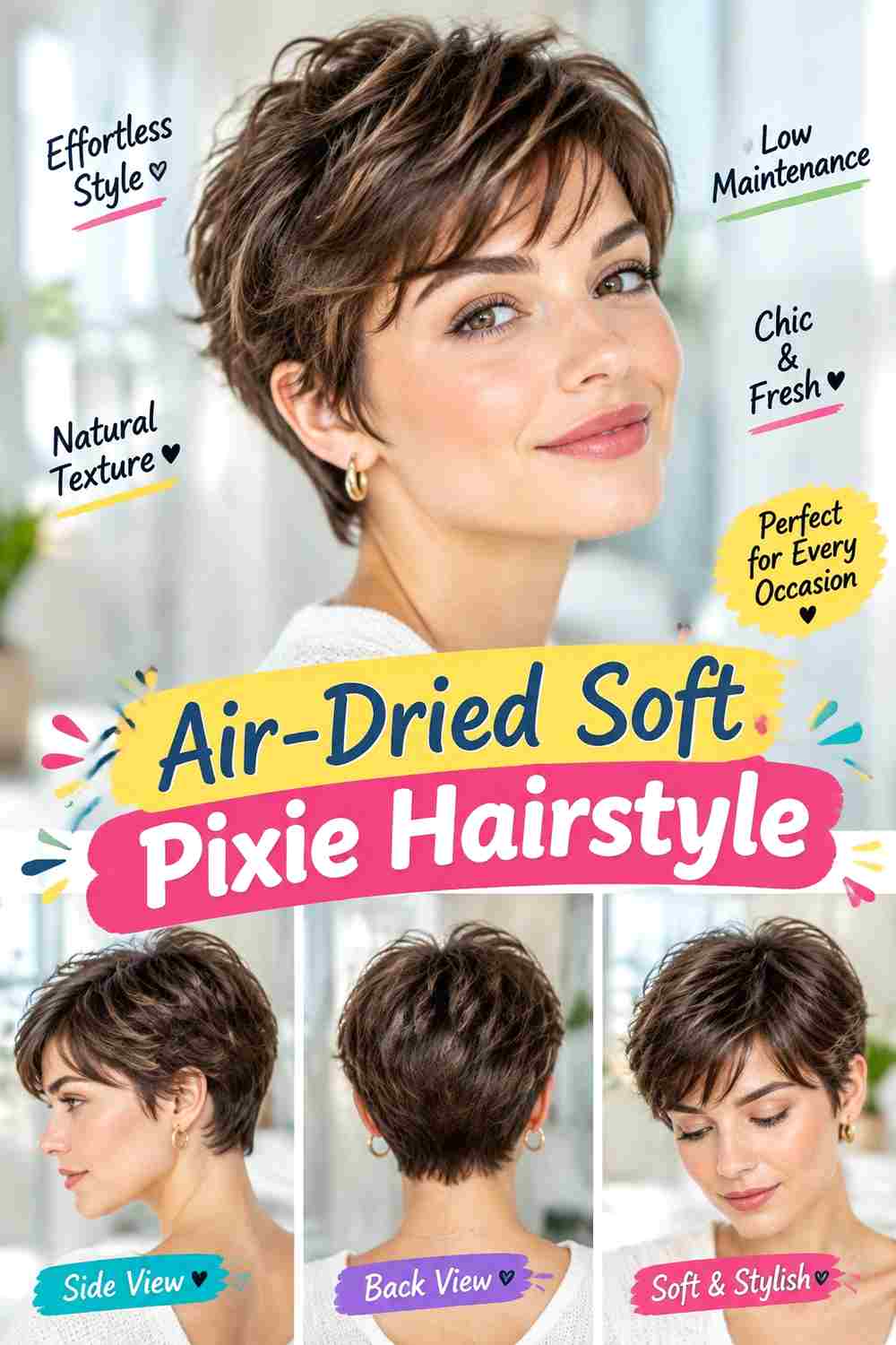 Air-Dried Soft Pixie Hairstyle