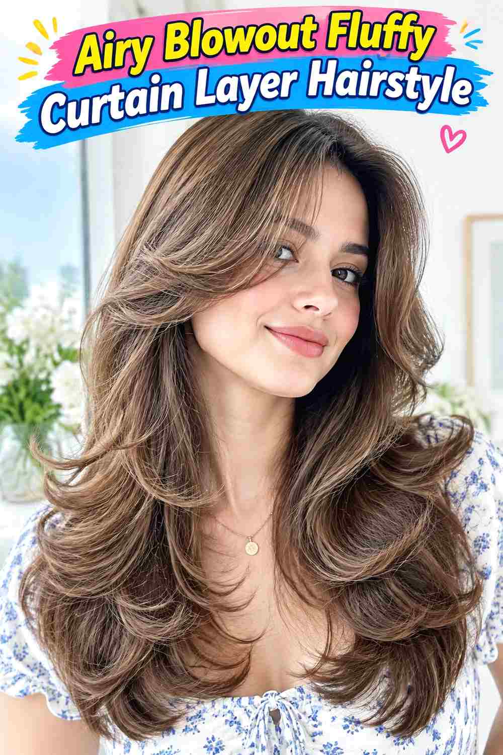 Airy Blowout Fluffy Curtain Layer Hairstyle