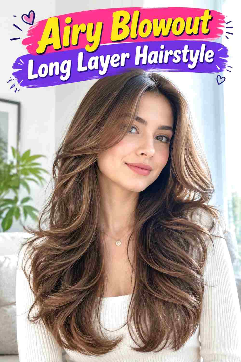Airy Blowout Long Layer Hairstyle