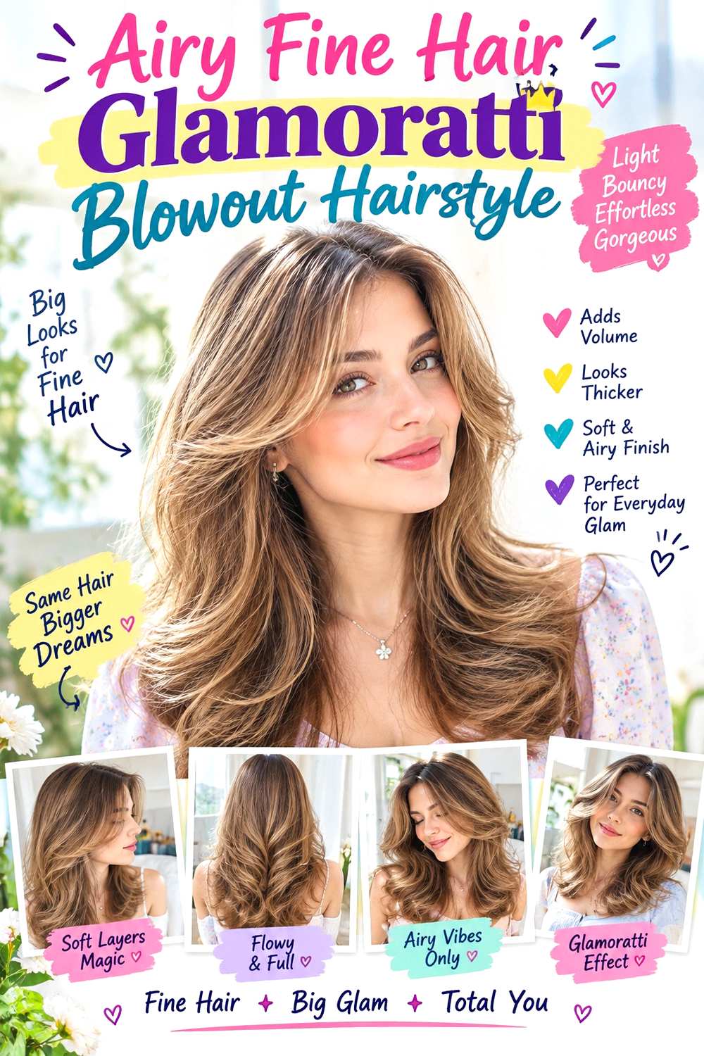 Airy Fine Hair Glamoratti Blowout Hairstyle