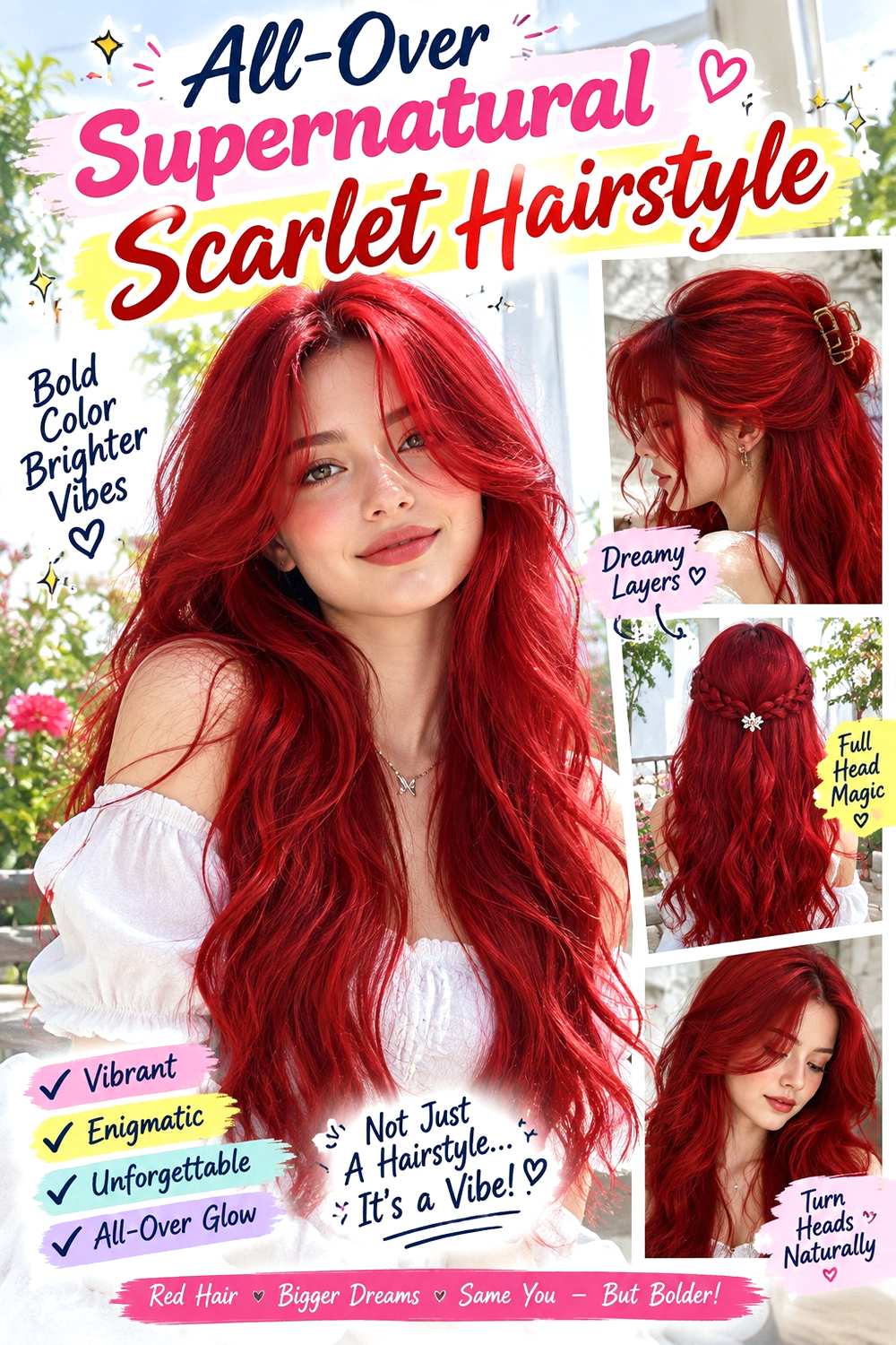 All-Over Supernatural Scarlet Hairstyle ()