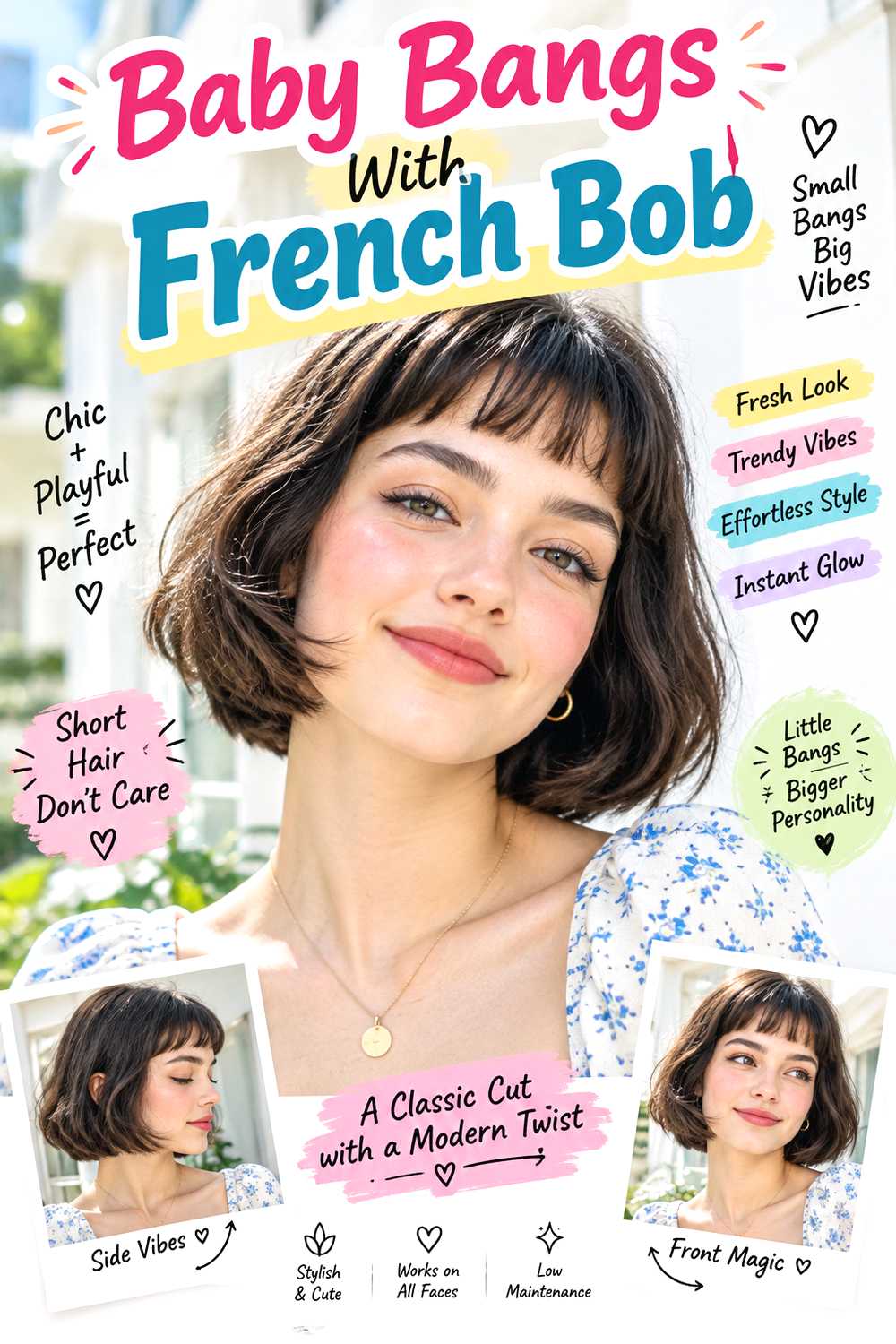Baby Bangs With French Bob