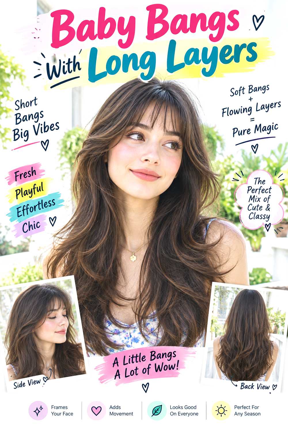 Baby Bangs With Long Layers
