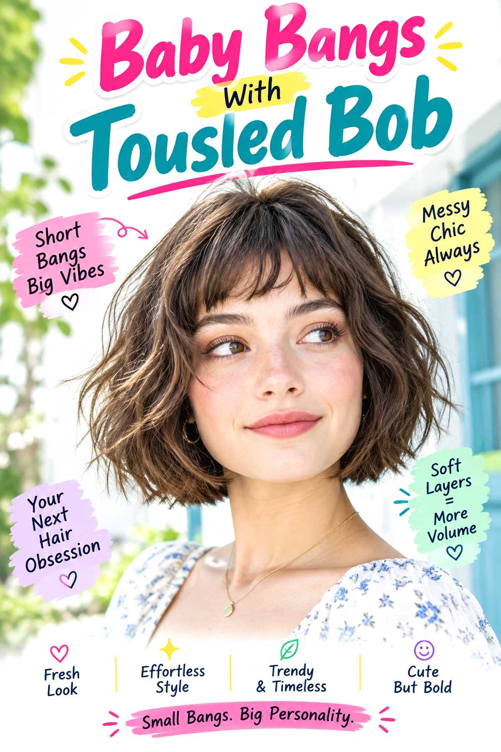 Baby Bangs With Tousled Bob