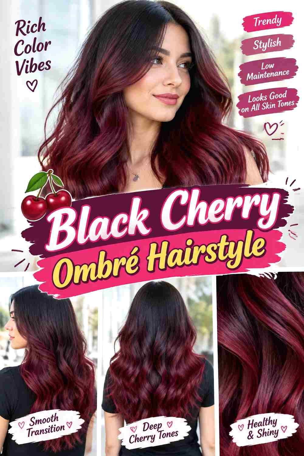 Black Cherry Ombré Hairstyle