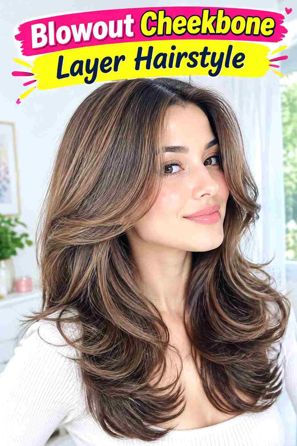 Blowout Cheekbone Layer Hairstyle