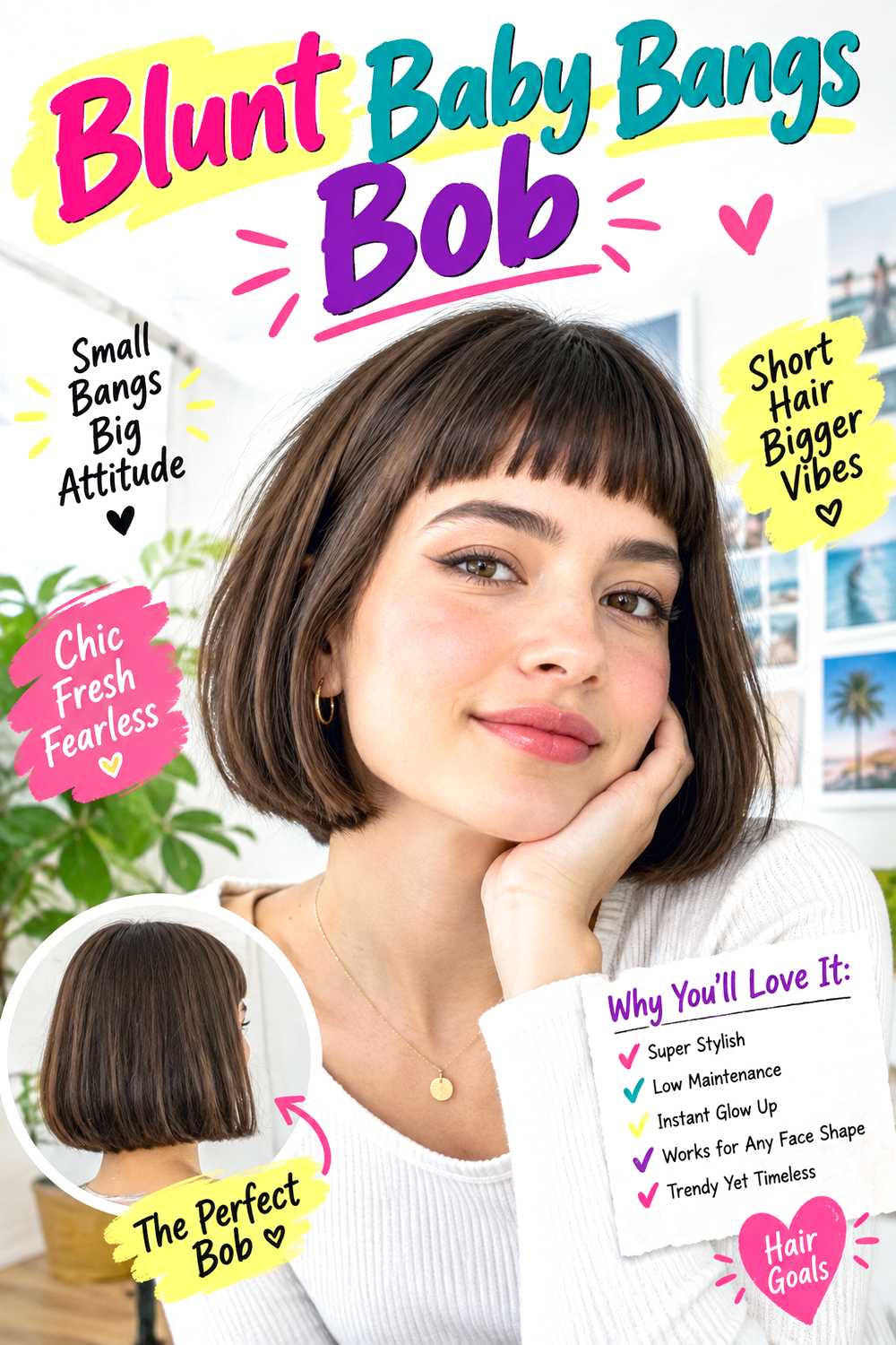 Blunt Baby Bangs Bob