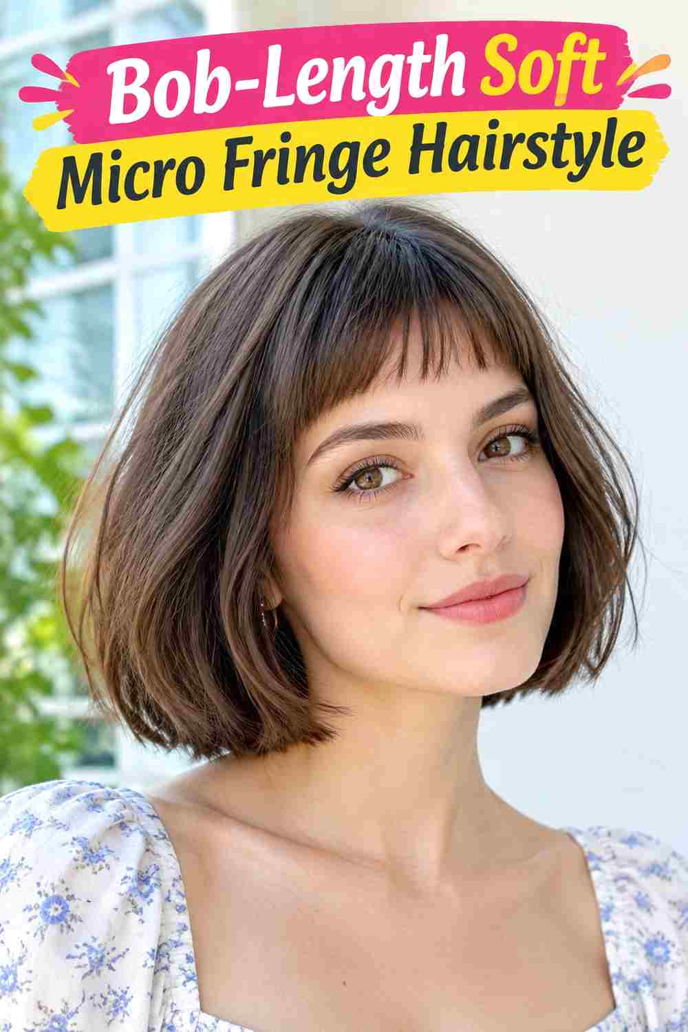 Bob-Length Soft Micro Fringe Hairstyle
