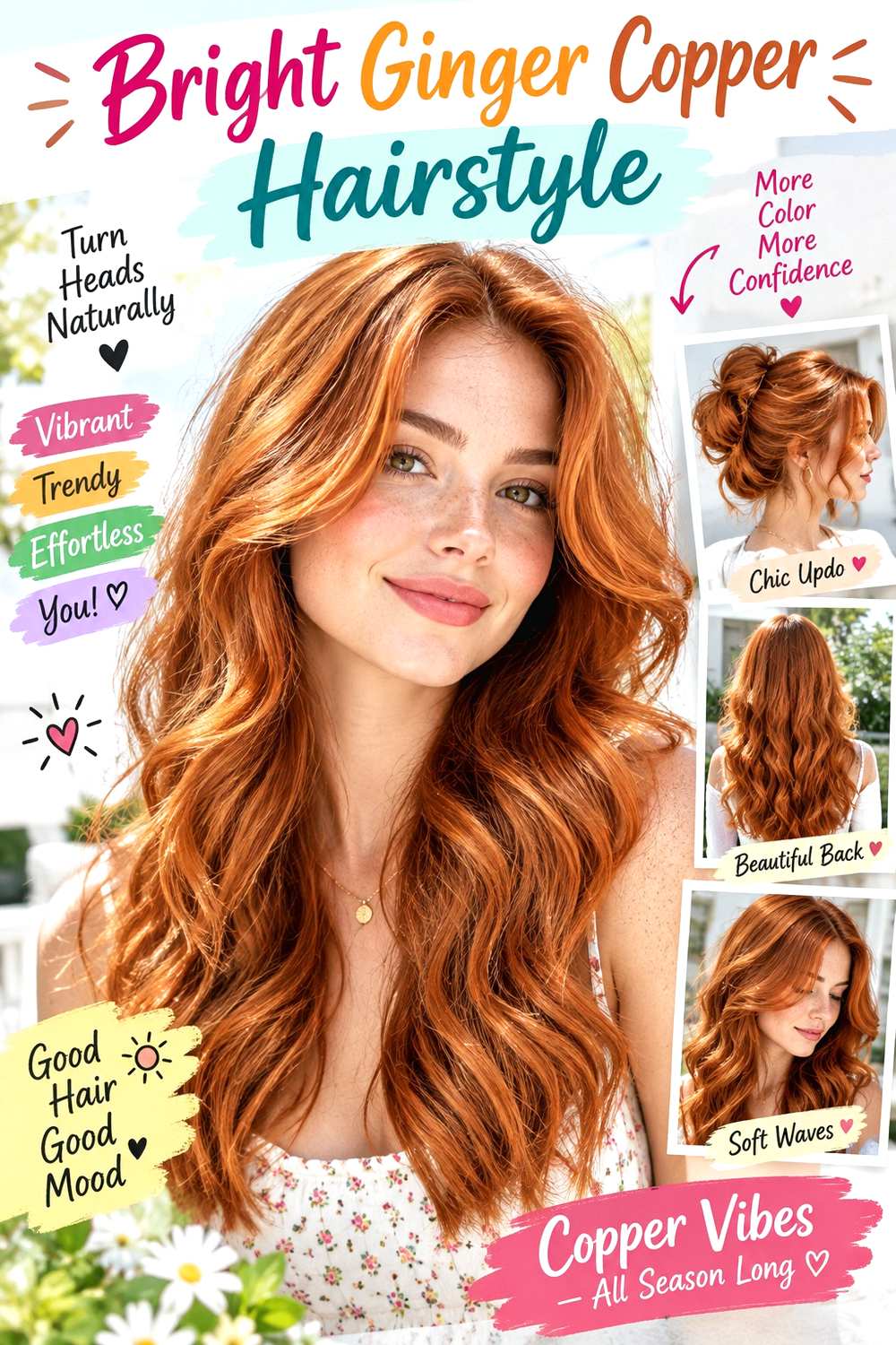Bright Ginger Copper Hairstyle