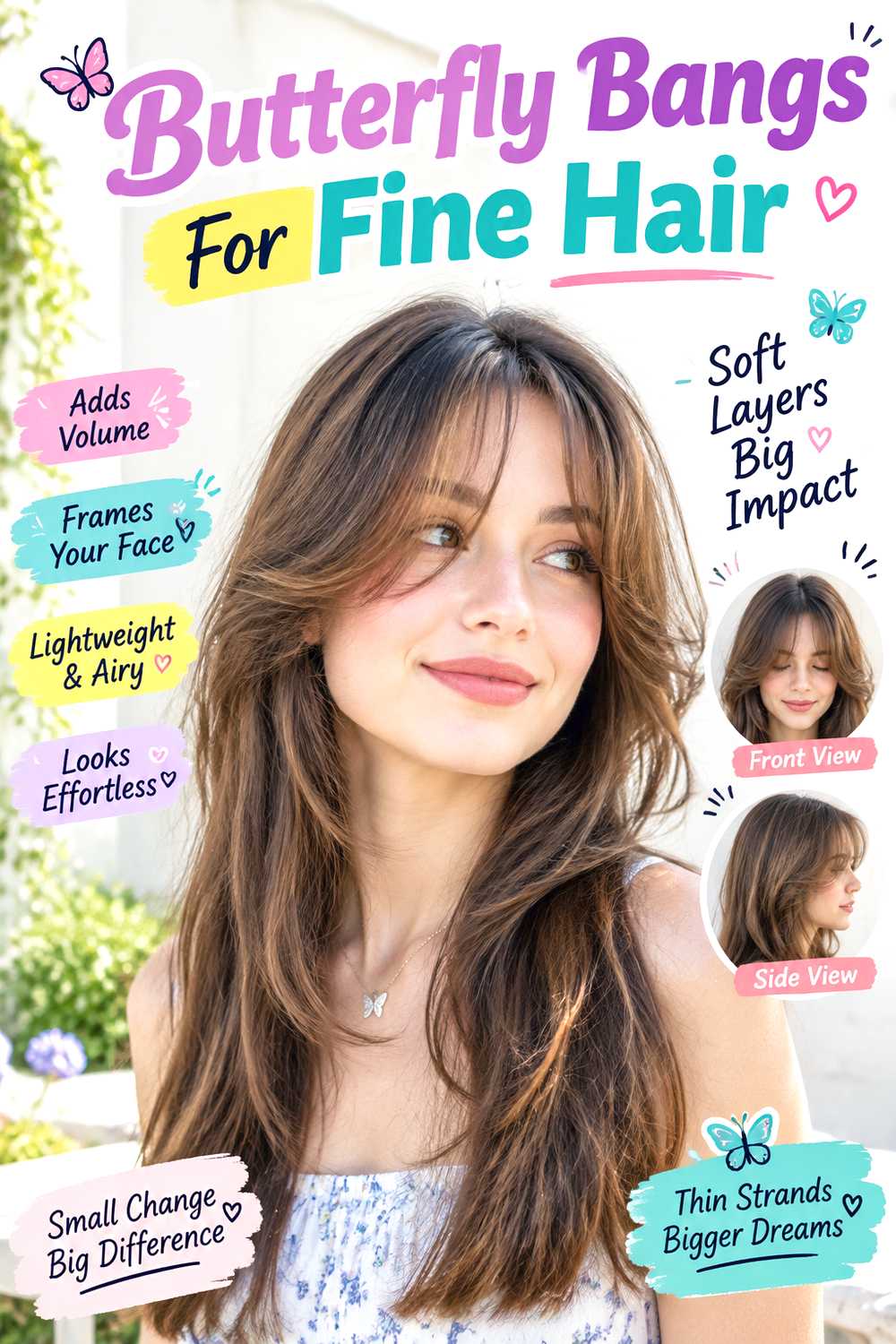Butterfly Bangs For Fine Hair