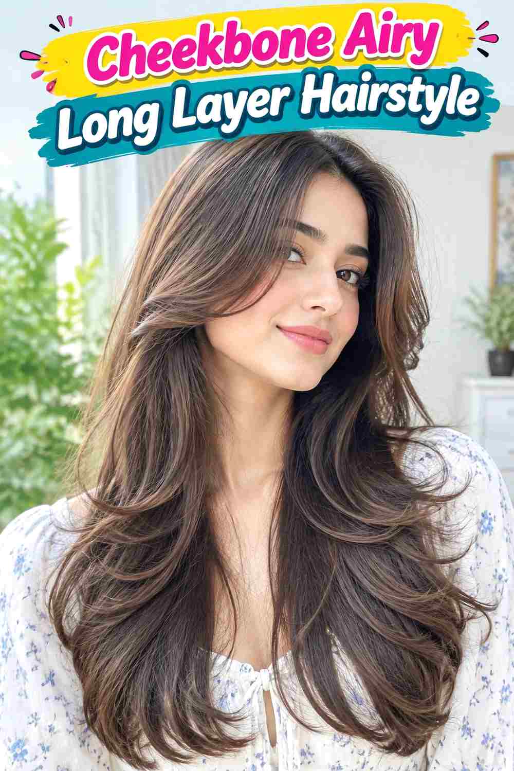 Cheekbone Airy Long Layer Hairstyle