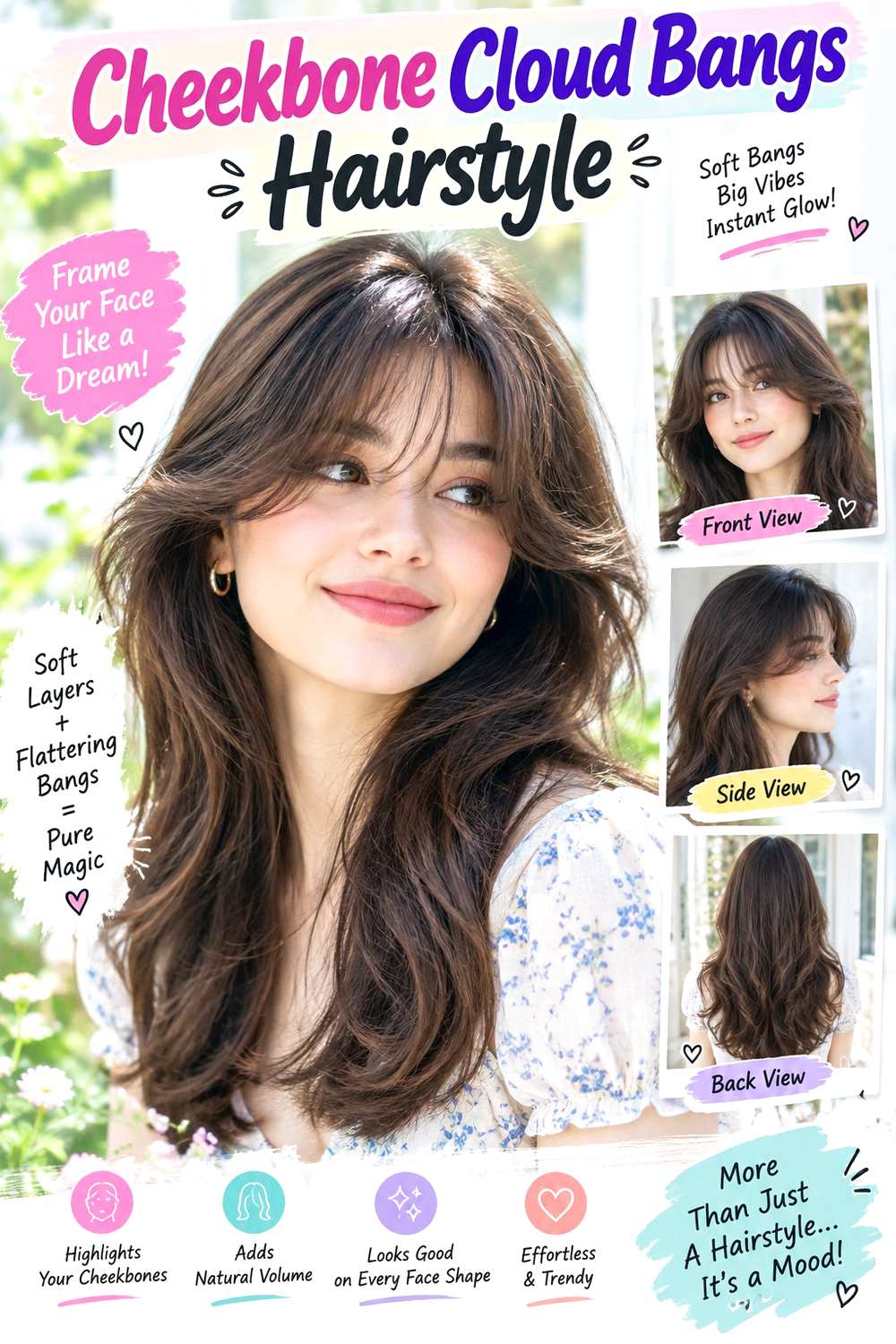 Cheekbone Cloud Bangs Hairstyle