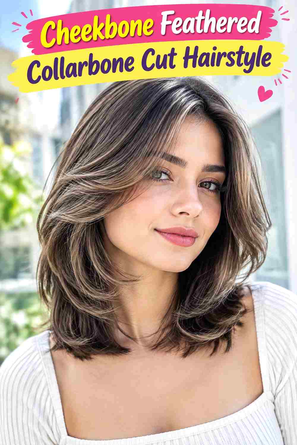 Cheekbone Feathered Collarbone Cut Hairstyle