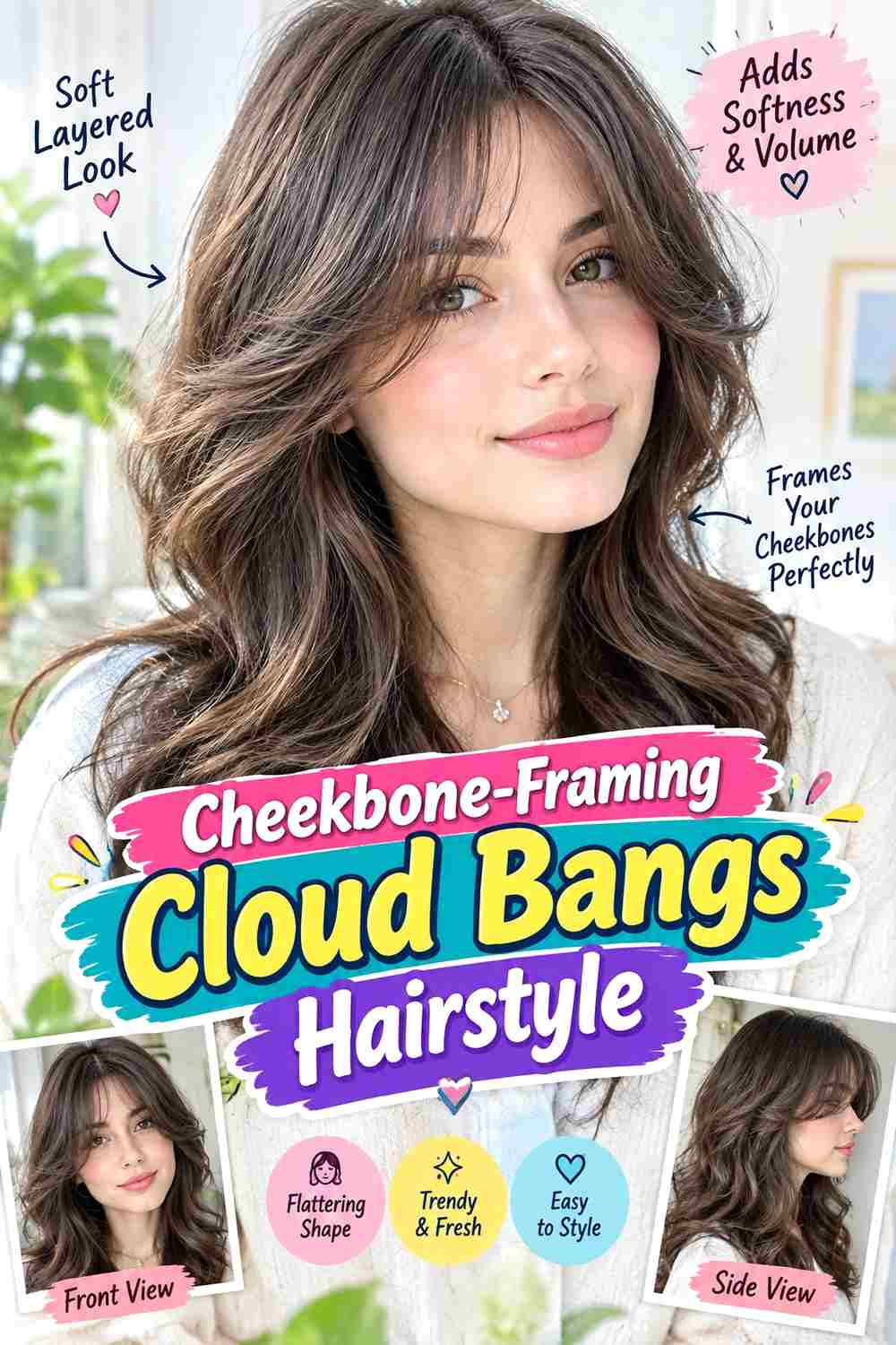Cheekbone-Framing Cloud Bangs Hairstyle