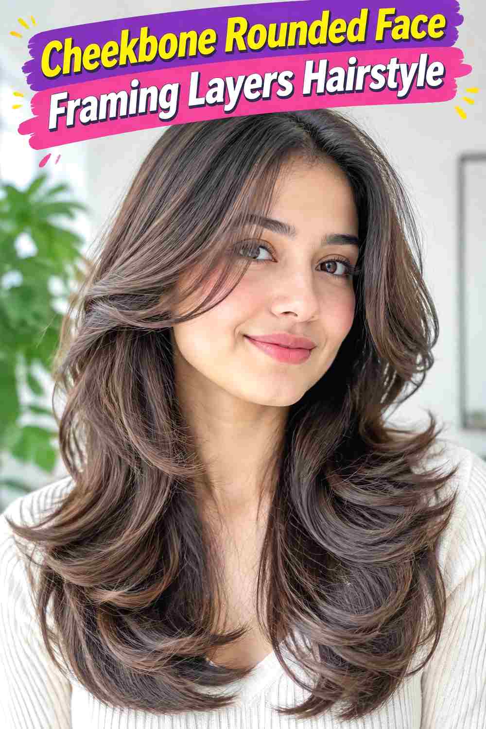 Cheekbone Rounded Face Framing Layers Hairstyle
