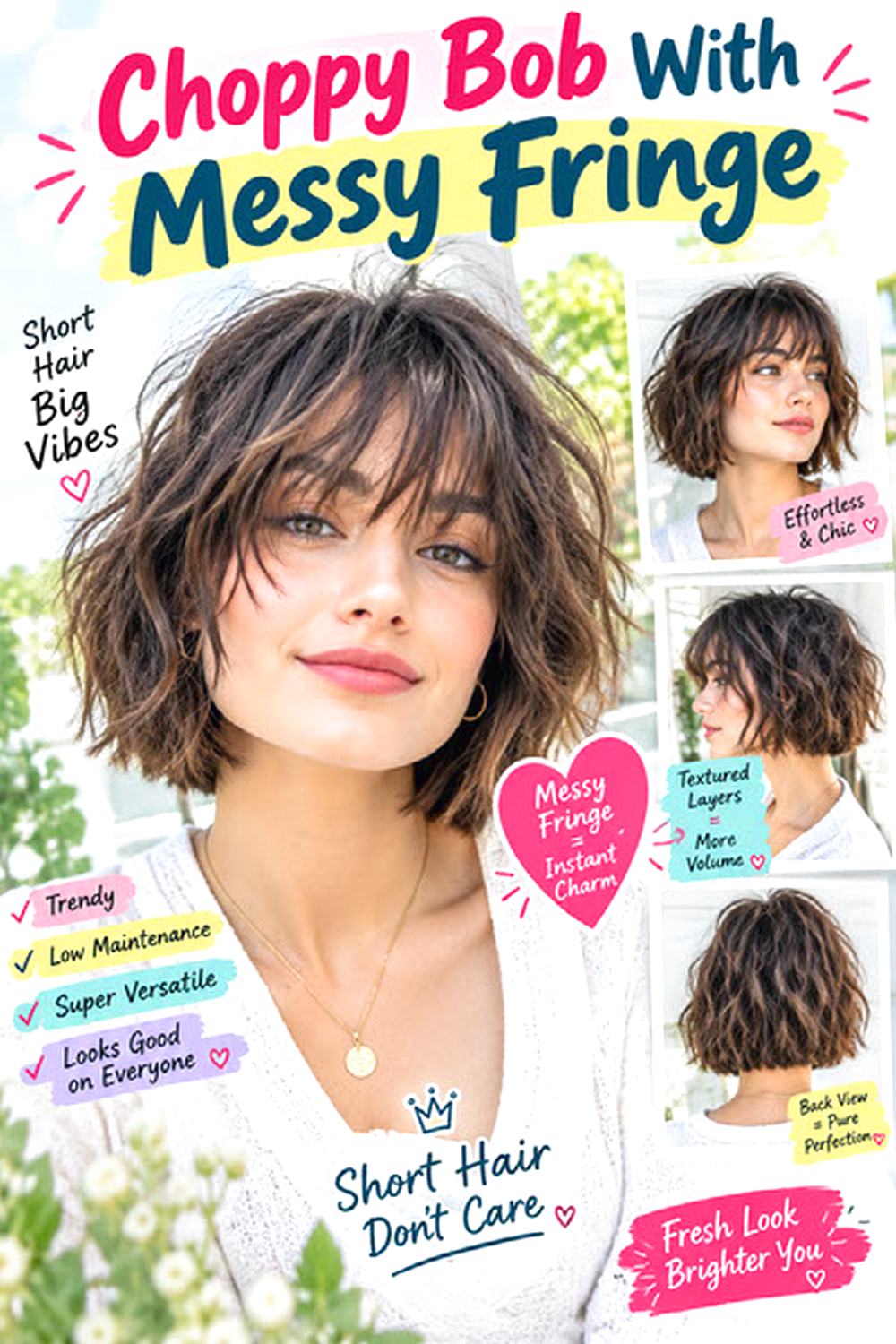 Choppy Bob With Messy Fringe