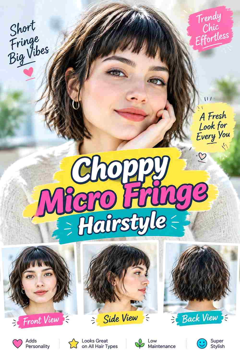 Choppy Micro Fringe Hairstyle