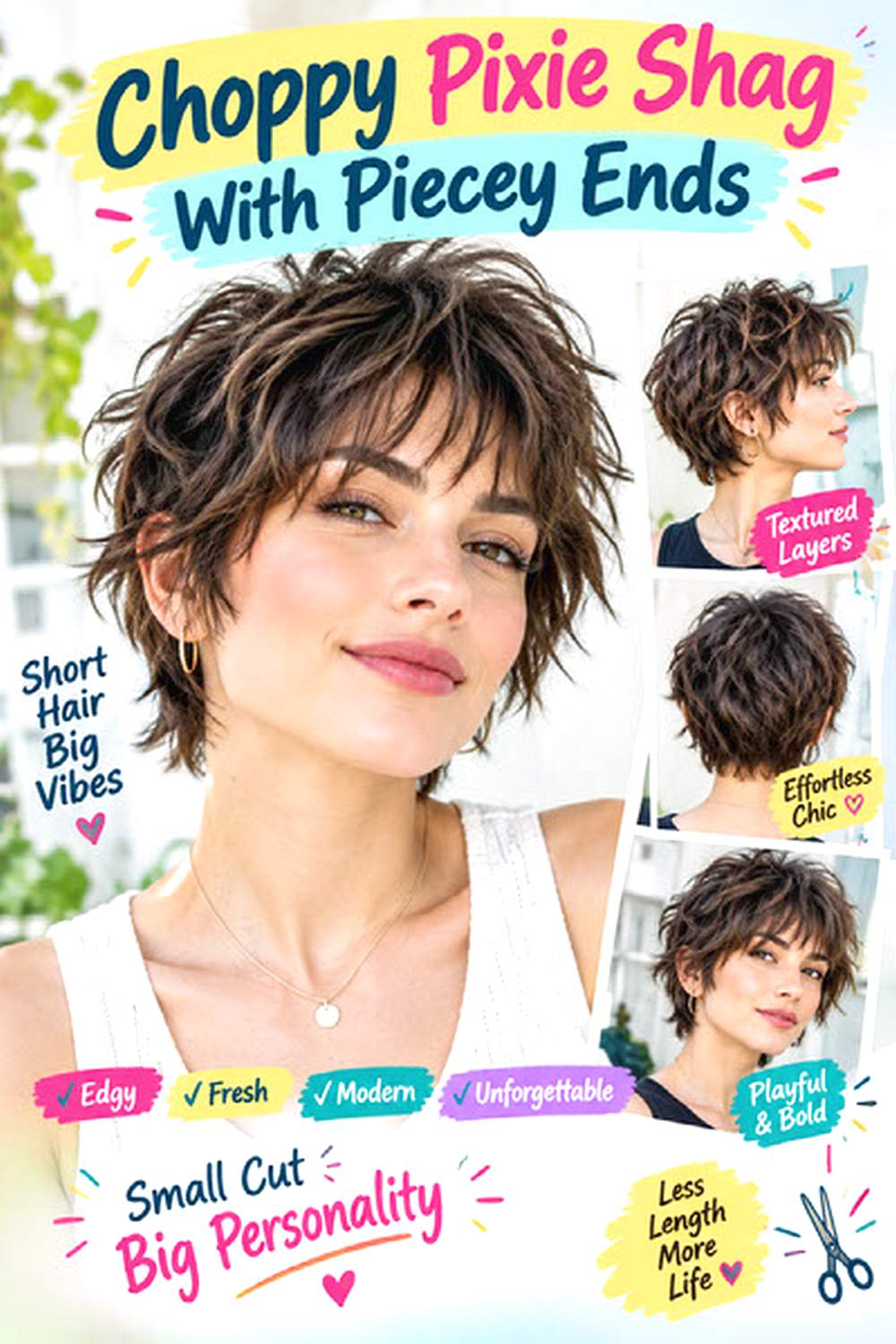 Choppy Pixie Shag With Piecey Ends