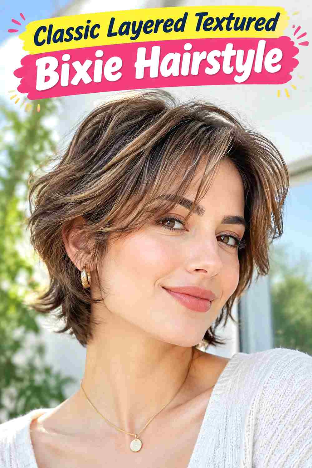 Classic Layered Textured Bixie Hairstyle