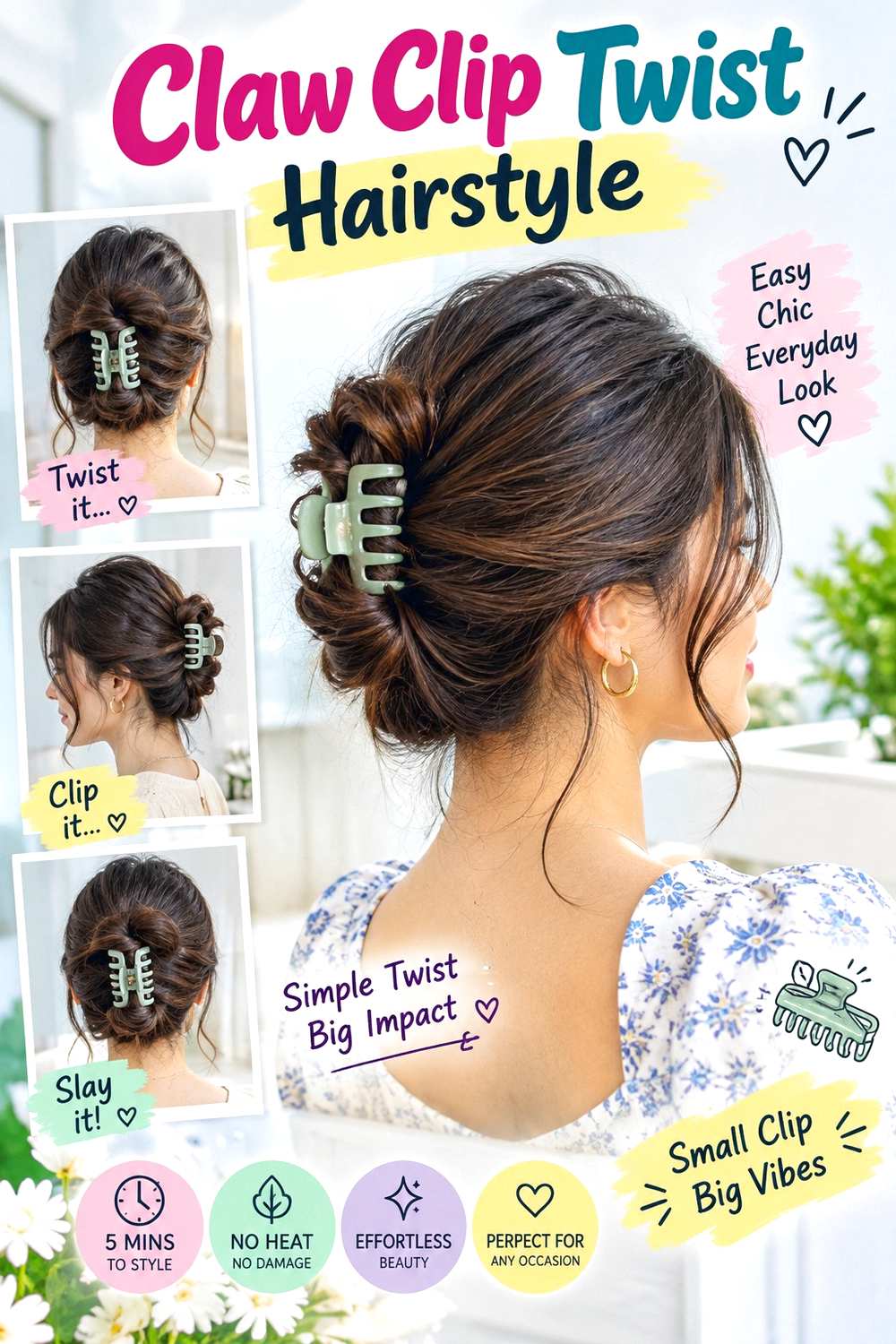 Claw Clip Twist Hairstyle