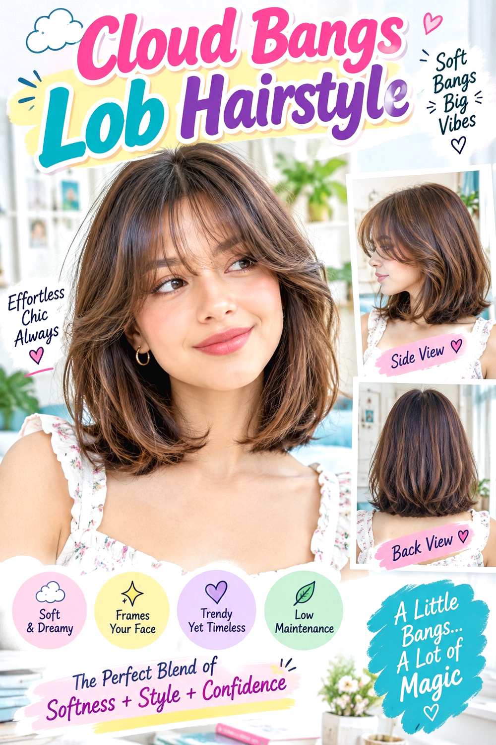 Cloud Bangs Lob Hairstyle